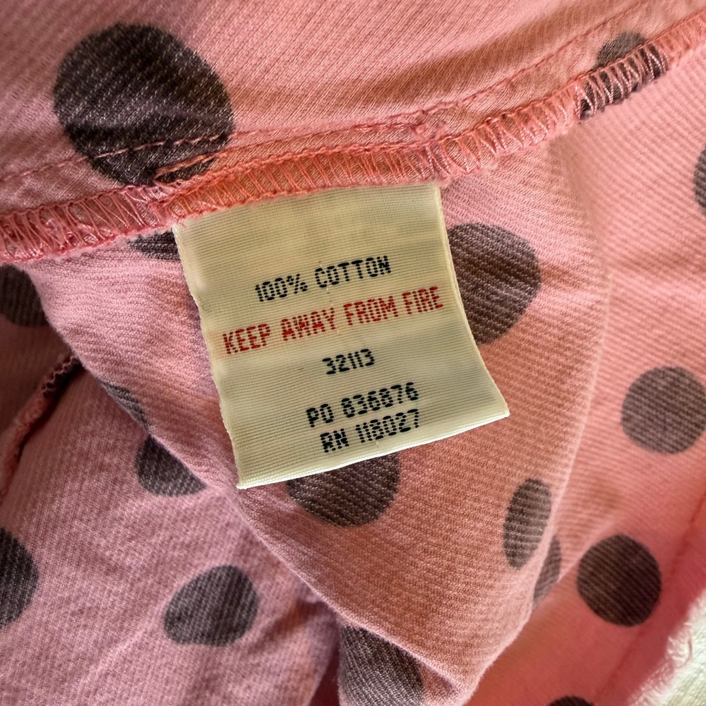 Mini Boden Girls Pink Brown Polka Dot Corduroy Skirt Raw Hem 4-5Y 32113 - Picture 4 of 4